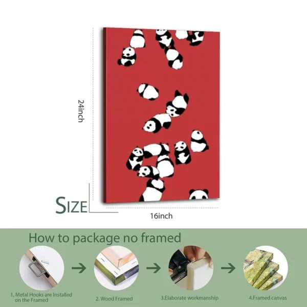 Panda  Oil On Canvas  Canvas Art - Image 7