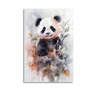 Panda Colored Canvas   Canvas Art