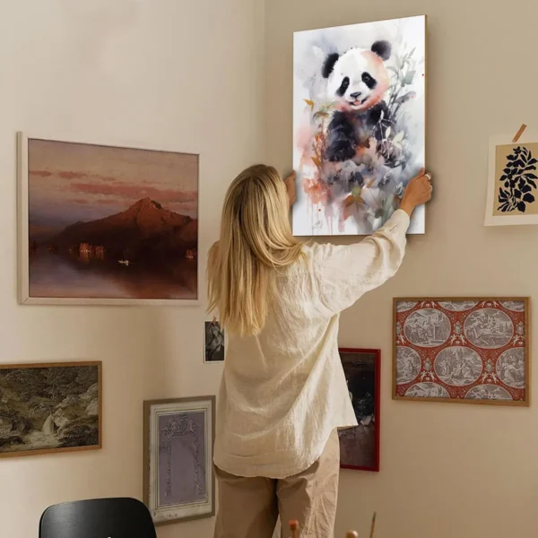 Panda Colored Canvas   Canvas Art - Image 6