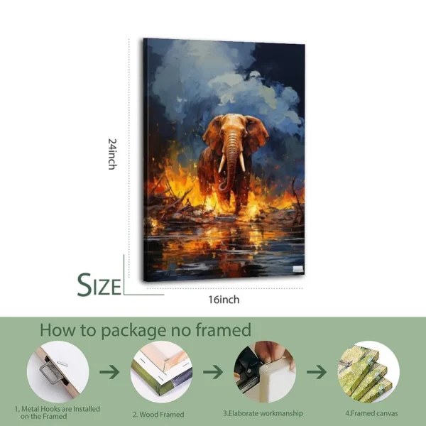 Elephant Canvas Poster Canvas Art - Image 5