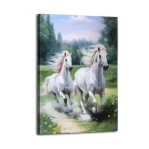 Horse Canvas Art Oil Pastel Artwork