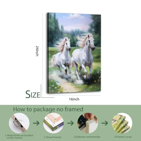 Horse Canvas Art  Oil Pastel Artwork - Image 5