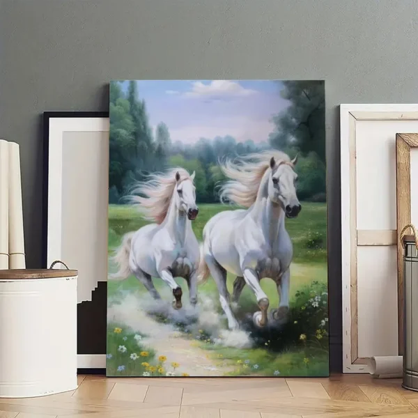 Horse Canvas Art  Oil Pastel Artwork - Image 3
