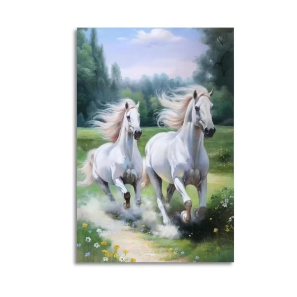 Horse Canvas Art  Oil Pastel Artwork - Image 2