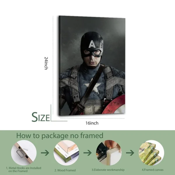 Marvel Captain America   Canvas Art Canvas Poster - Image 7