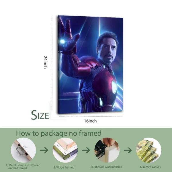 Marvel Iron Man Robert Downey Jr Canvas Art - Image 7