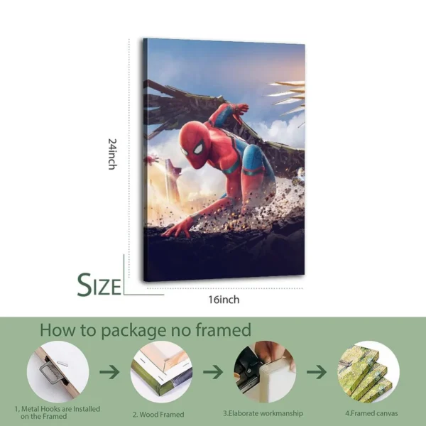 Marvel Spider Man Canvas Art Canvas Poster - Image 8