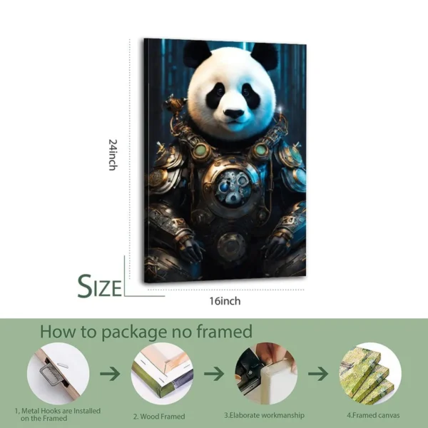 Panda  Canvas Art Canvas Artwork - Image 7