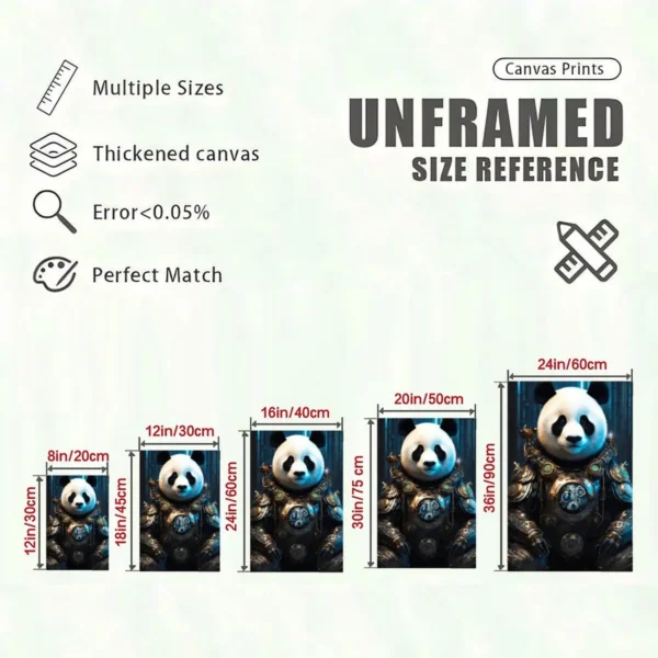 Panda  Canvas Art Canvas Artwork - Image 8