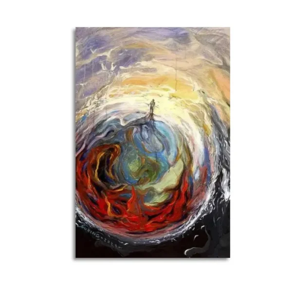 Abstract Art Painting Canvas Art Canvas Poster - Image 2