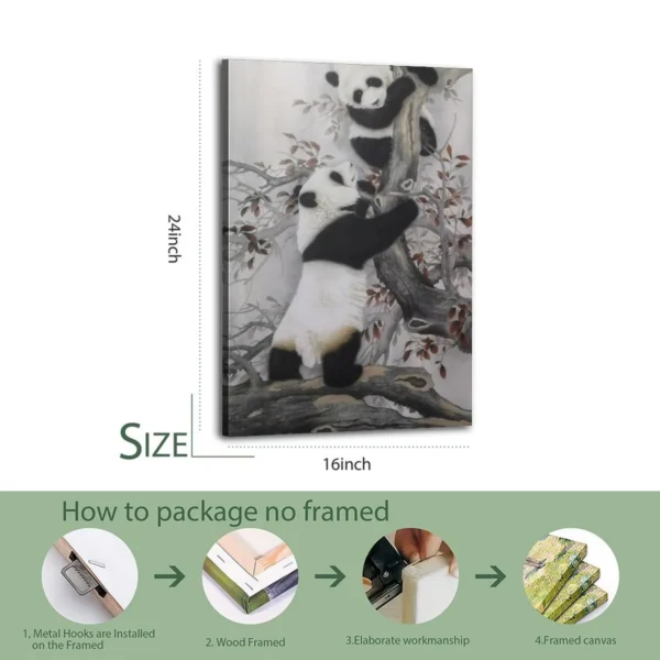 Panda  Canvas Art  Posters For Room - Image 7