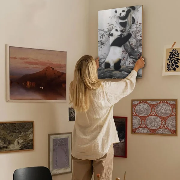 Panda  Canvas Art  Posters For Room - Image 5
