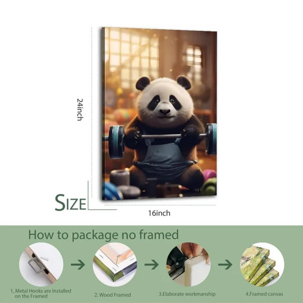 Panda Framed Posters  Canvas Art - Image 7