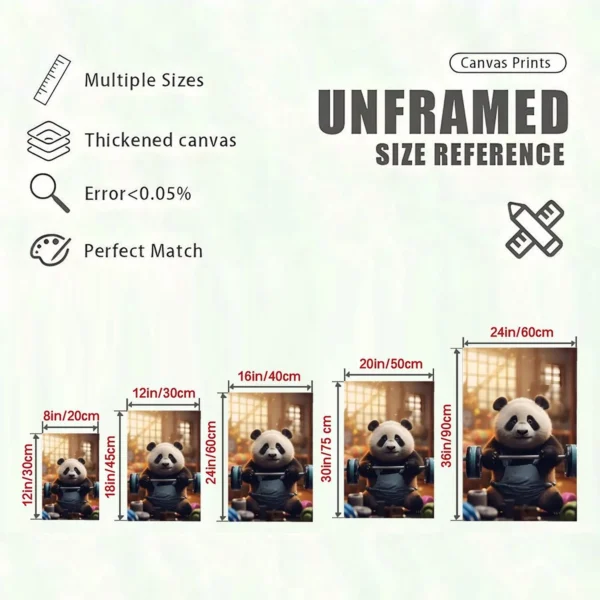 Panda Framed Posters  Canvas Art - Image 8