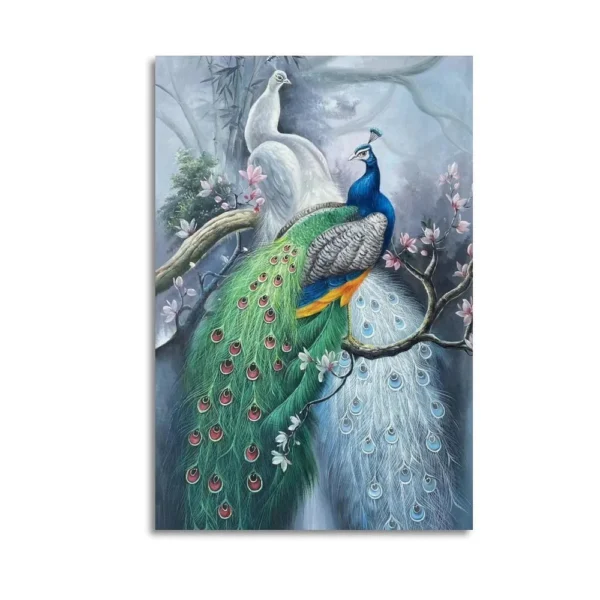 Peacock Canvas Art Famous Oil Paintings - Image 2