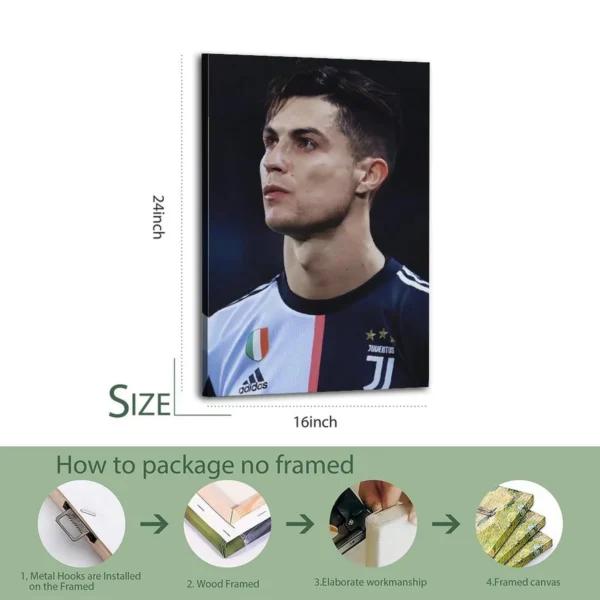 Cristiano Ronaldo  Canvas Art Framed Posters - Image 7