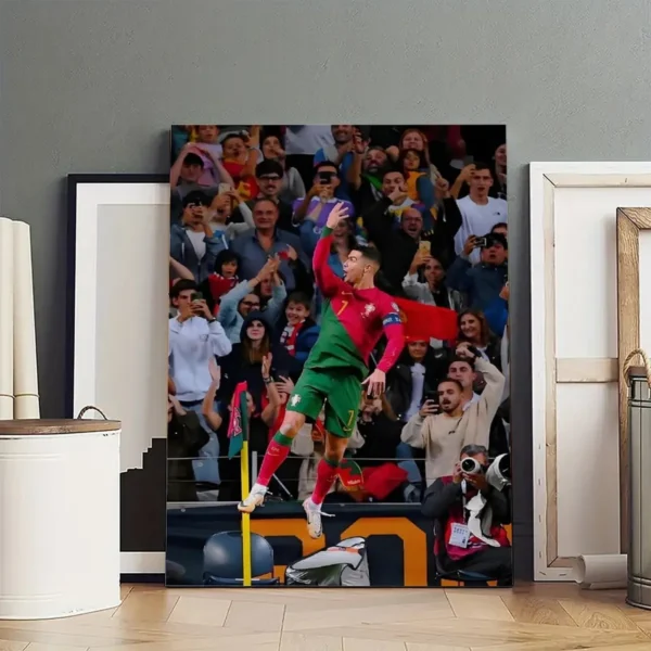 Cristiano Ronaldo  Canvas Art Oil Crayon Art - Image 4
