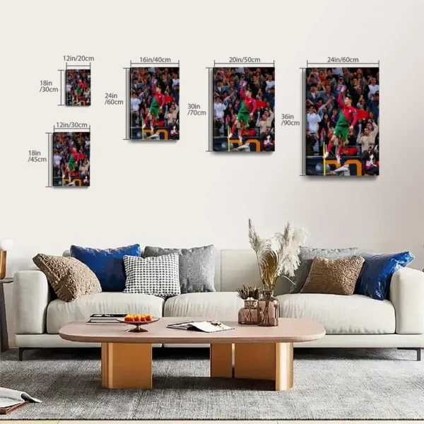 Cristiano Ronaldo  Canvas Art Oil Crayon Art - Image 5