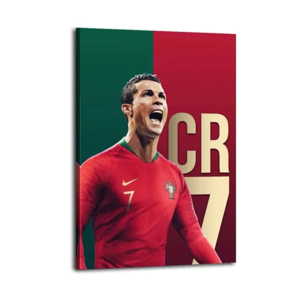 Cristiano Ronaldo Colored Canvas Canvas Art