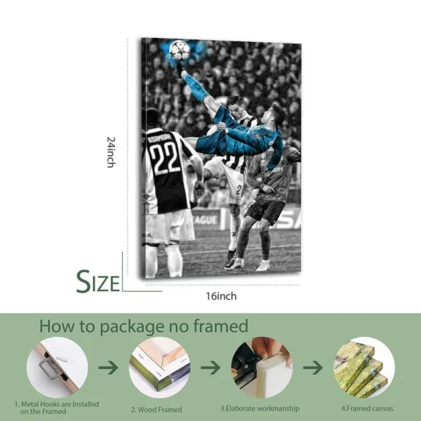Cristiano Ronaldo  Canvas Art Canvas Artwork - Image 7