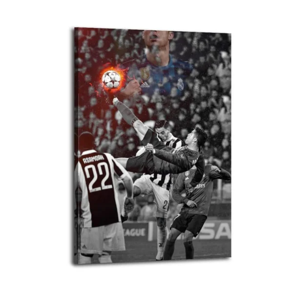 Cristiano Ronaldo Oil Crayon Art Canvas Art