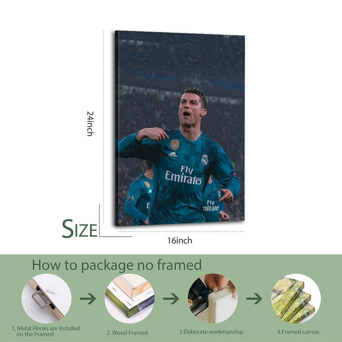 Cristiano Ronaldo Framed Posters Canvas Art 7 Cristiano Ronaldo Framed Posters Canvas Art - Image 7