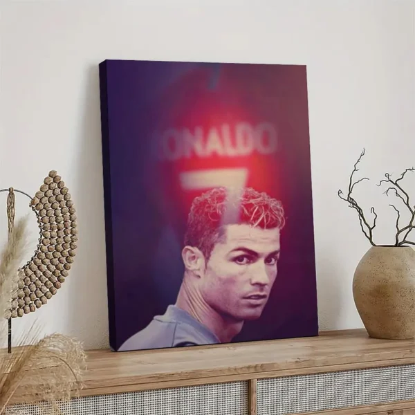 Cristiano Ronaldo Oil Crayon Art Canvas Art - Image 3