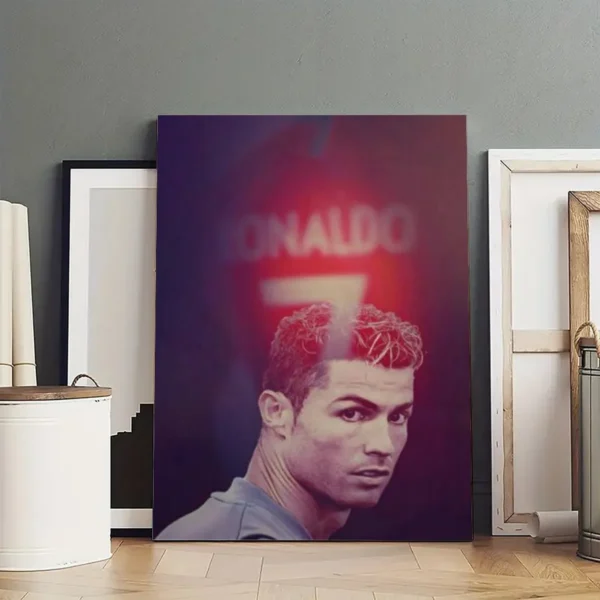 Cristiano Ronaldo Oil Crayon Art Canvas Art - Image 4