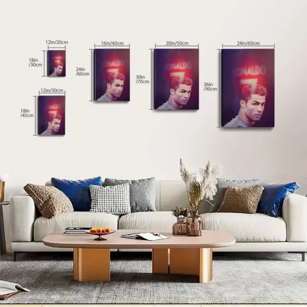 Cristiano Ronaldo Oil Crayon Art Canvas Art - Image 6