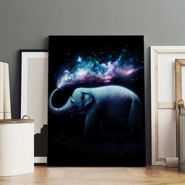 Elephant Canvas Art Canvas Poster - Image 3