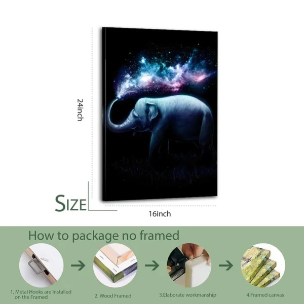 Elephant Canvas Art Canvas Poster - Image 7
