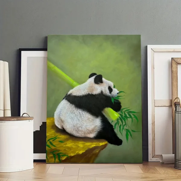 Panda  Canvas Art Oil Crayon Art - Image 4