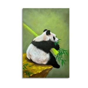 Panda  Canvas Art Oil Crayon Art