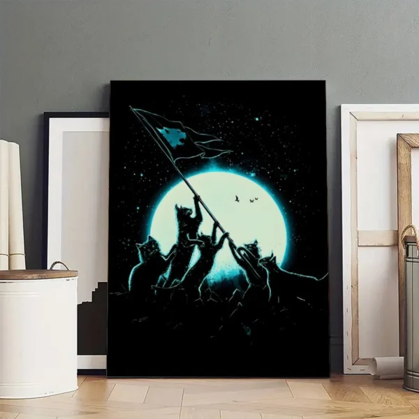 Artistic Cat Canvas Poster Canvas Art - Image 3
