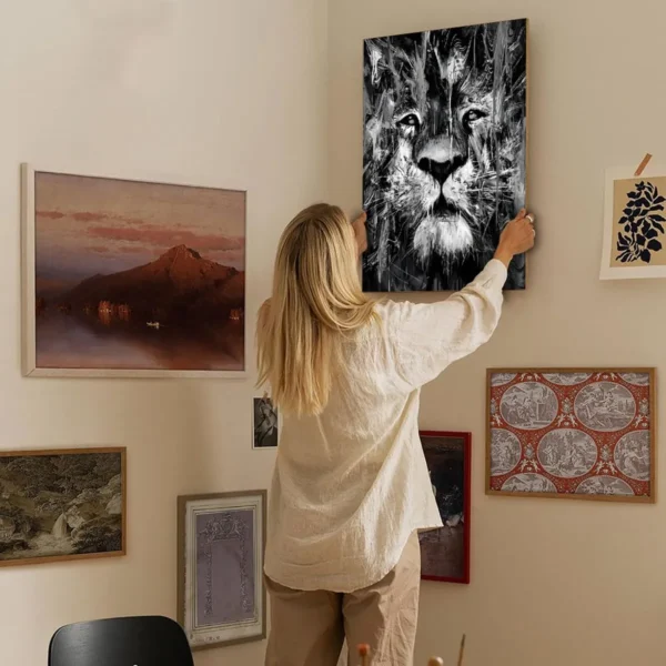 Lion Canvas Poster Canvas Art - Image 5