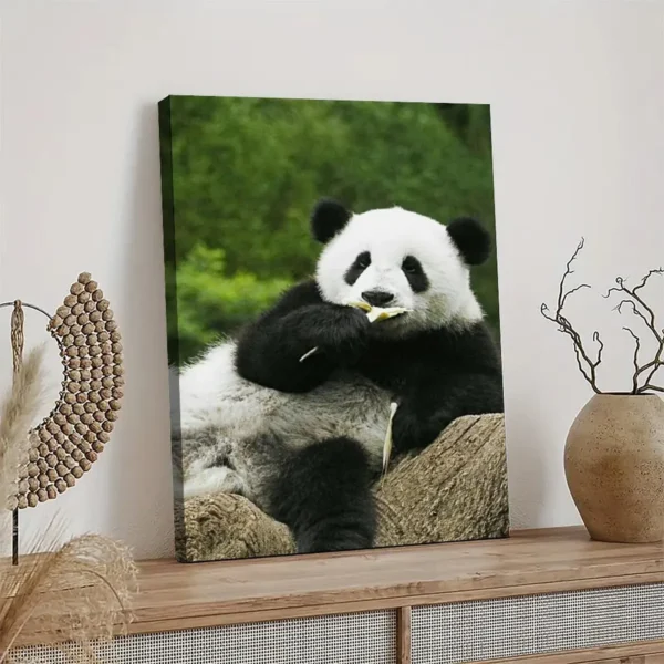 Panda Oil Pastel Artwork  Canvas Art - Image 3