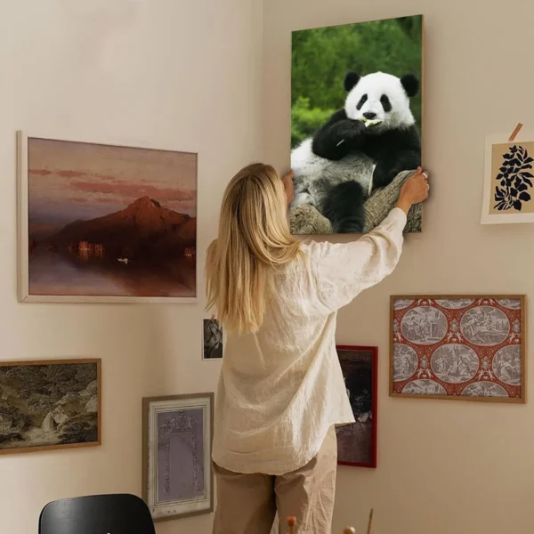 Panda Oil Pastel Artwork  Canvas Art - Image 5