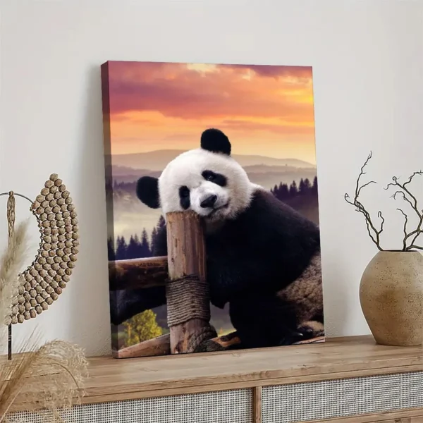 Cute Panda Decoration Poster, Oil Painting, Mural Painting - Image 3