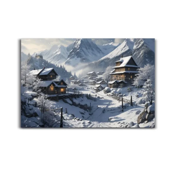 Ice And Snow Rural  Canvas Art
