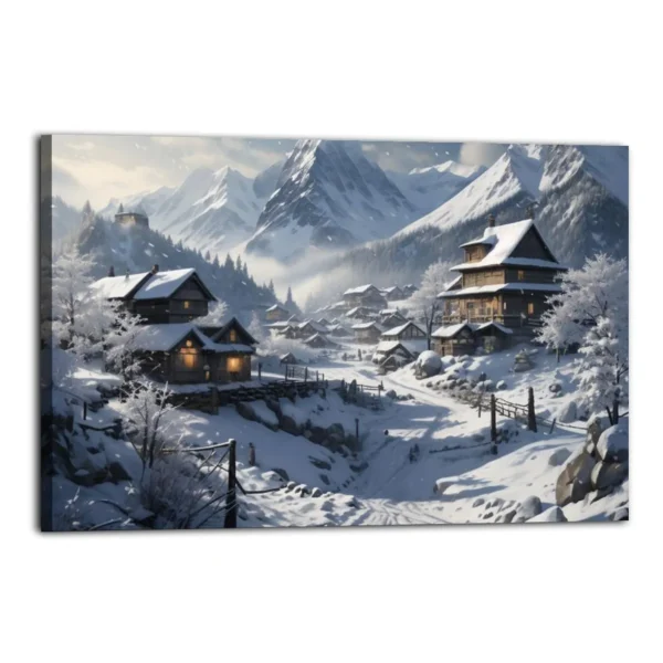 Ice And Snow Rural Canvas Art