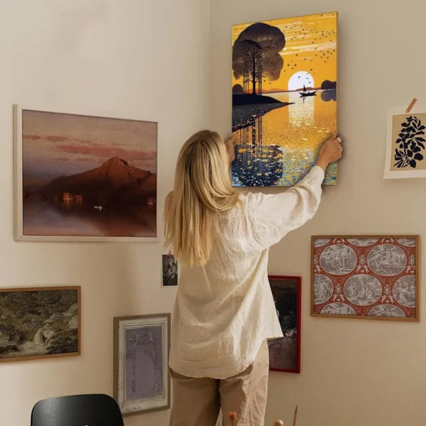 Oil Painting Printing Sunset Oriental Printing Wall Decoration Poster