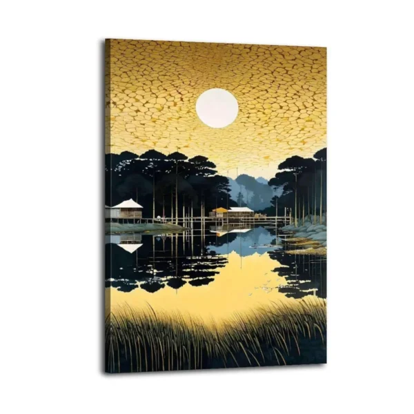 Sunset Ocean Photo Canvas Art