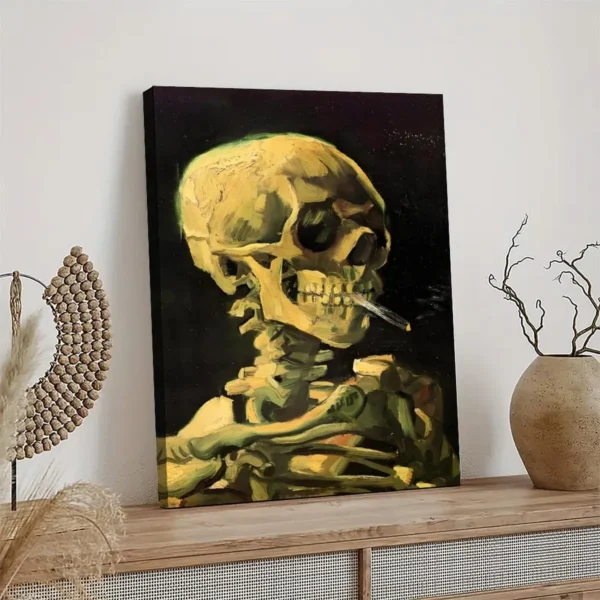 Vincent van Gogh (Skeleton with Cigarettes, 1885) Art Deco Poster Printing