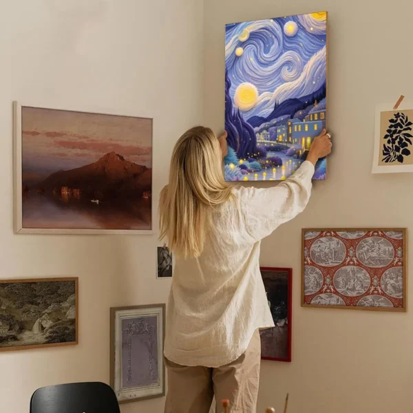 Van Gogh (Starry Night) Canvas Art - Image 5