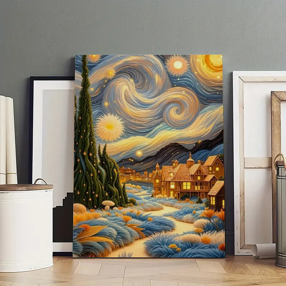 Van Gogh Framed Posters Canvas Art 3 Van Gogh Framed Posters Canvas Art - Image 3