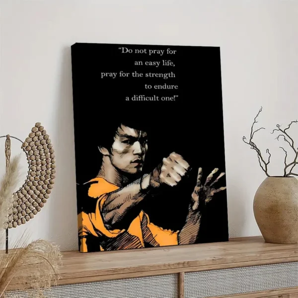 Bruce Lee Canvas Art oil pastels drawing - Image 4