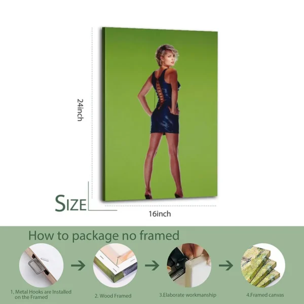 Kate Upton Colored Canvas Canvas Art - Image 5