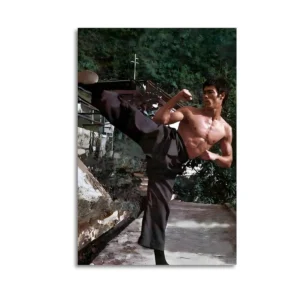 Bruce Lee Canvas Art oil pastel artwork