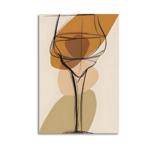Minimalist Organic Abstract Poster - Modern Natural Forms Wall Art Print