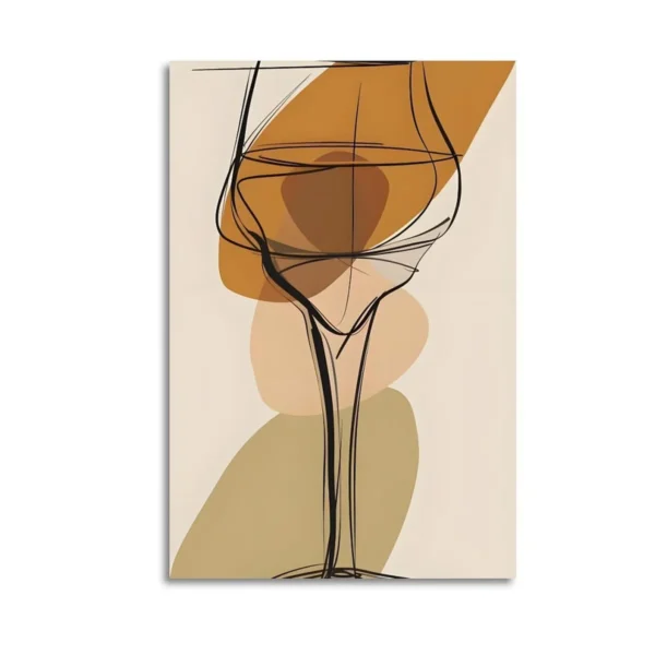 Minimalist Organic Abstract Poster - Modern Natural Forms Wall Art Print